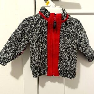 Baby Gap Heather Gray Baby Zip Up Knit Sweater Size 3-6 Months